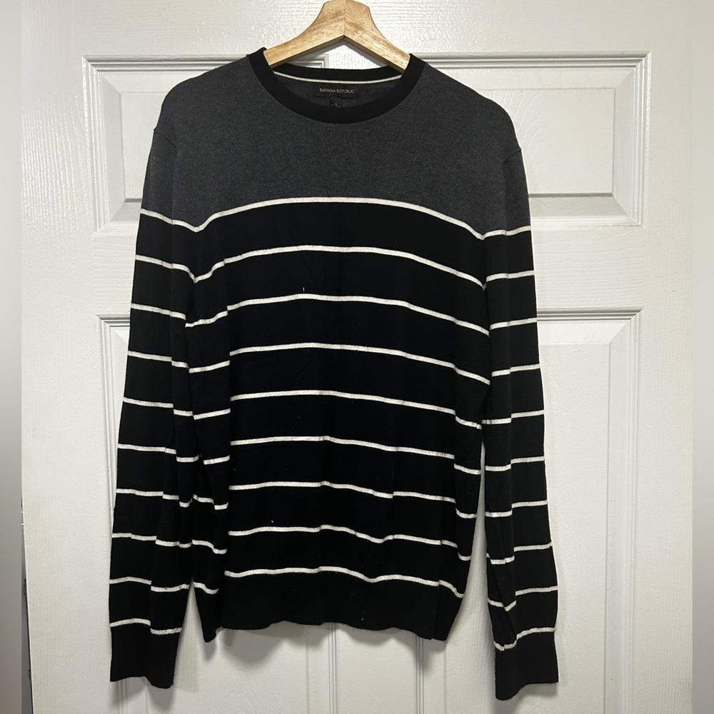 Banana Republic Men's Striped Crewneck Sweater